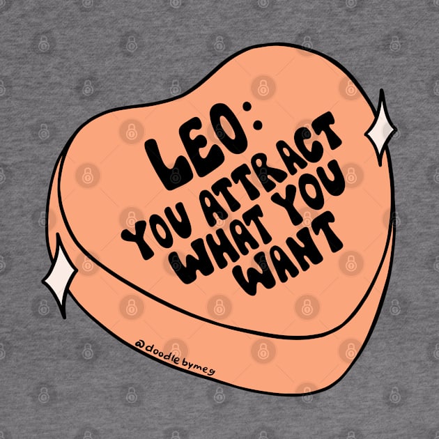 Leo Conversation Heart by Doodle by Meg